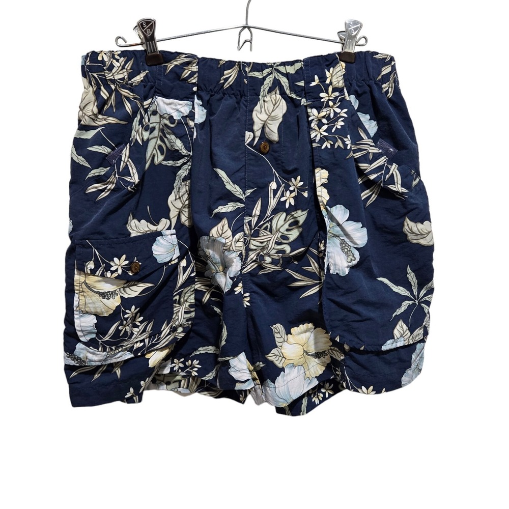 Tommy Bahama Blue Hawaiian Floral Swim‎ Trunks Board Shorts Men's XL